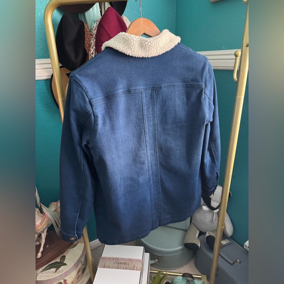 Sezane Denim & Sherpa Will Jacket - Picture 2 of 5